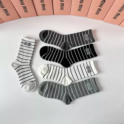 Cheap MIU MIU Socks #1377719 Replica Wholesale [$29.00 USD] [ITEM#1377719] on Replica MIU MIU Socks