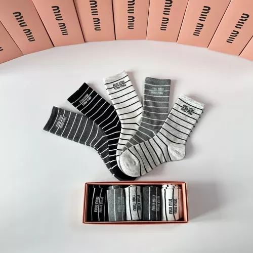 Cheap MIU MIU Socks #1377719 Replica Wholesale [$29.00 USD] [ITEM#1377719] on Replica MIU MIU Socks