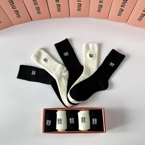 Cheap MIU MIU Socks #1377723 Replica Wholesale [$29.00 USD] [ITEM#1377723] on Replica MIU MIU Socks