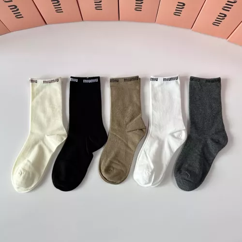 Cheap MIU MIU Socks #1377747 Replica Wholesale [$29.00 USD] [ITEM#1377747] on Replica MIU MIU Socks