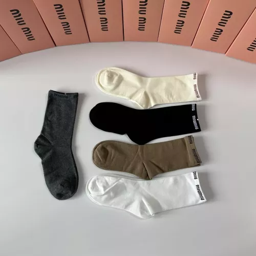 Cheap MIU MIU Socks #1377747 Replica Wholesale [$29.00 USD] [ITEM#1377747] on Replica MIU MIU Socks