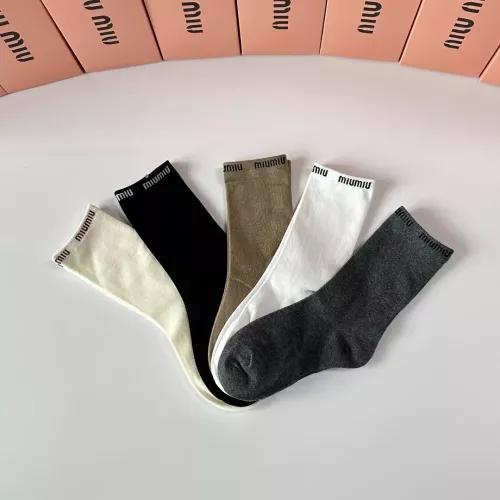 Cheap MIU MIU Socks #1377747 Replica Wholesale [$29.00 USD] [ITEM#1377747] on Replica MIU MIU Socks