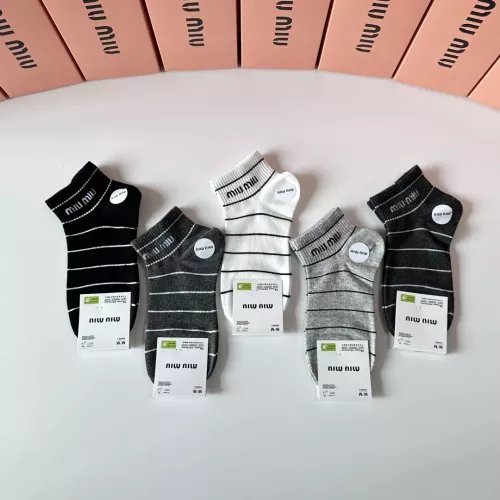 Cheap MIU MIU Socks #1377786 Replica Wholesale [$27.00 USD] [ITEM#1377786] on Replica MIU MIU Socks
