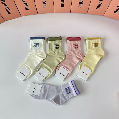 Cheap MIU MIU Socks #1377788 Replica Wholesale [$27.00 USD] [ITEM#1377788] on Replica MIU MIU Socks