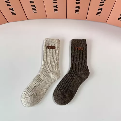 Cheap MIU MIU Socks #1377790 Replica Wholesale [$29.00 USD] [ITEM#1377790] on Replica MIU MIU Socks