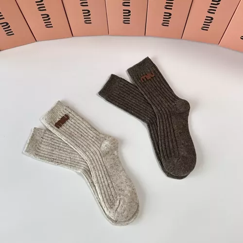 Cheap MIU MIU Socks #1377790 Replica Wholesale [$29.00 USD] [ITEM#1377790] on Replica MIU MIU Socks