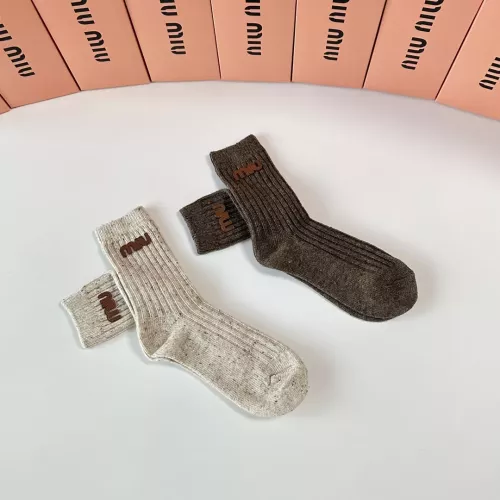 Cheap MIU MIU Socks #1377790 Replica Wholesale [$29.00 USD] [ITEM#1377790] on Replica MIU MIU Socks