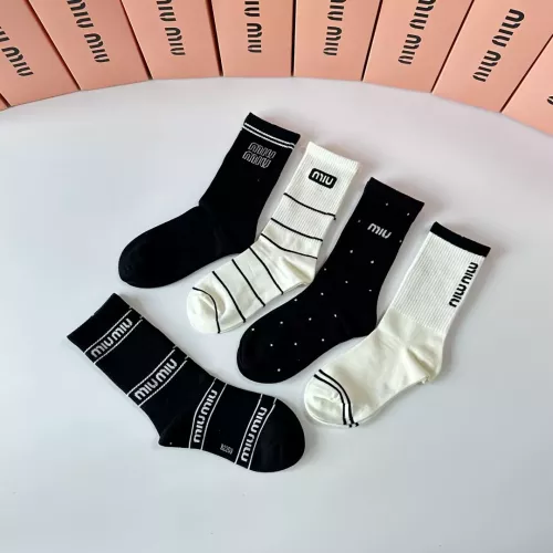 Cheap MIU MIU Socks #1377791 Replica Wholesale [$29.00 USD] [ITEM#1377791] on Replica MIU MIU Socks