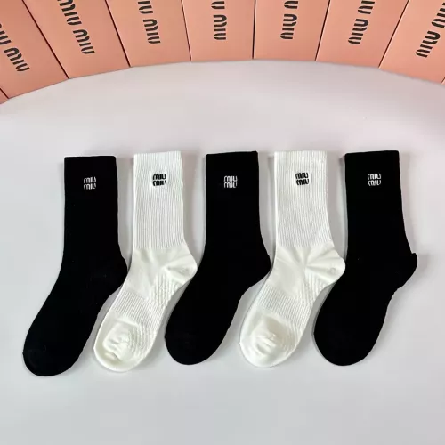 Cheap MIU MIU Socks #1377797 Replica Wholesale [$29.00 USD] [ITEM#1377797] on Replica MIU MIU Socks