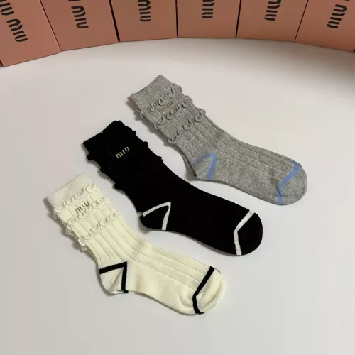 Cheap MIU MIU Socks #1377799 Replica Wholesale [$32.00 USD] [ITEM#1377799] on Replica MIU MIU Socks