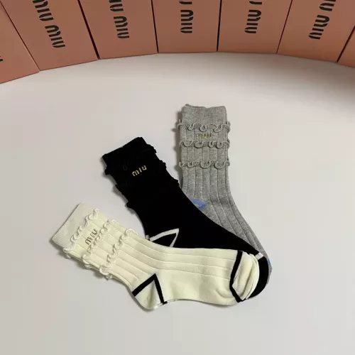 Cheap MIU MIU Socks #1377799 Replica Wholesale [$32.00 USD] [ITEM#1377799] on Replica MIU MIU Socks