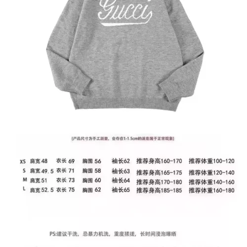 Cheap Gucci Sweaters Long Sleeved For Unisex #1377904 Replica Wholesale [$60.00 USD] [ITEM#1377904] on Replica Gucci Sweaters