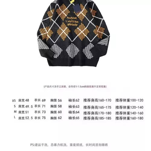 Cheap Louis Vuitton LV Sweaters Long Sleeved For Unisex #1377909 Replica Wholesale [$64.00 USD] [ITEM#1377909] on Replica Louis Vuitton LV Sweaters