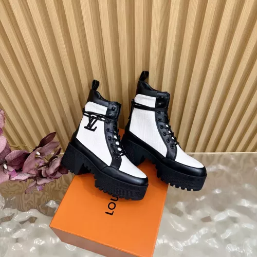 Cheap Louis Vuitton Boots For Women #1377998 Replica Wholesale [$130.00 USD] [ITEM#1377998] on Replica Louis Vuitton Boots