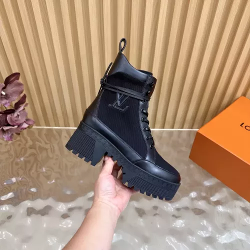 Cheap Louis Vuitton Boots For Women #1377999 Replica Wholesale [$130.00 USD] [ITEM#1377999] on Replica Louis Vuitton Boots