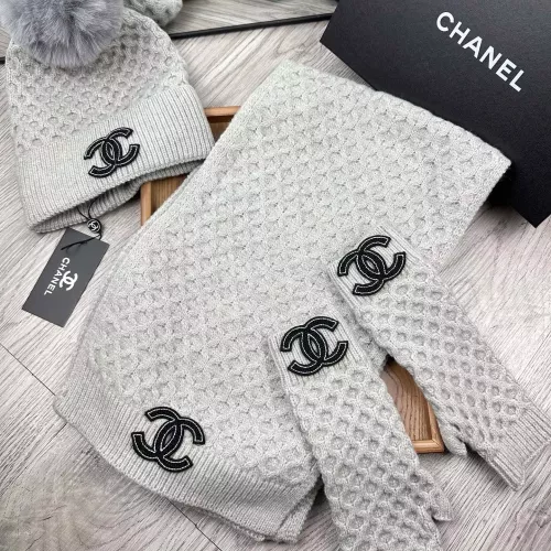 Chanel Hat and Scarf and Glove Set #1378234