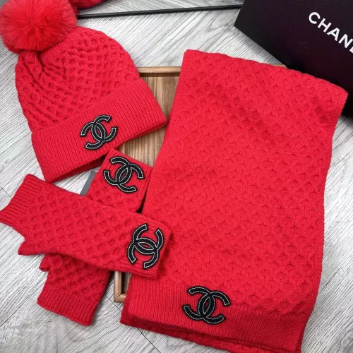 Chanel Hat and Scarf and Glove Set #1378237