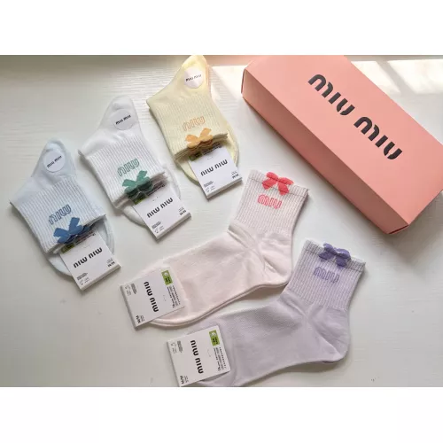 Cheap MIU MIU Socks For Women #1378401 Replica Wholesale [$25.00 USD] [ITEM#1378401] on Replica MIU MIU Socks
