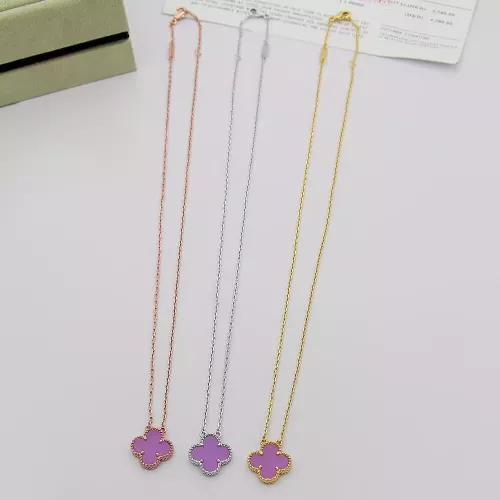 Cheap Van Cleef &amp; Arpels Necklaces For Women #1378602 Replica Wholesale [$25.00 USD] [ITEM#1378602] on Replica Van Cleef &amp; Arpels Necklaces