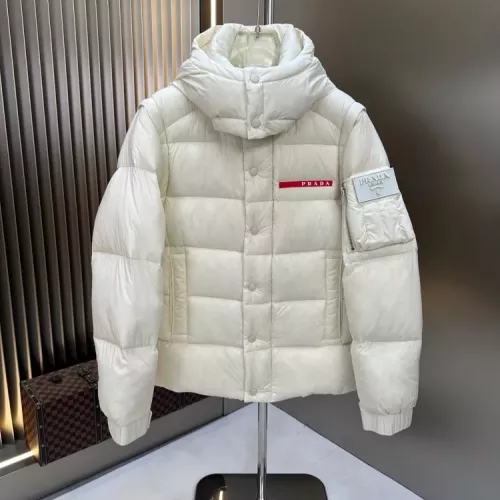 Cheap Prada Down Feather Coat Long Sleeved For Men #1378799 Replica Wholesale [$238.02 USD] [ITEM#1378799] on Replica Prada Down Feather Coat