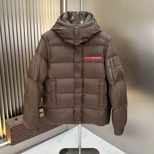 Cheap Prada Down Feather Coat Long Sleeved For Men #1378800 Replica Wholesale [$238.02 USD] [ITEM#1378800] on Replica Prada Down Feather Coat