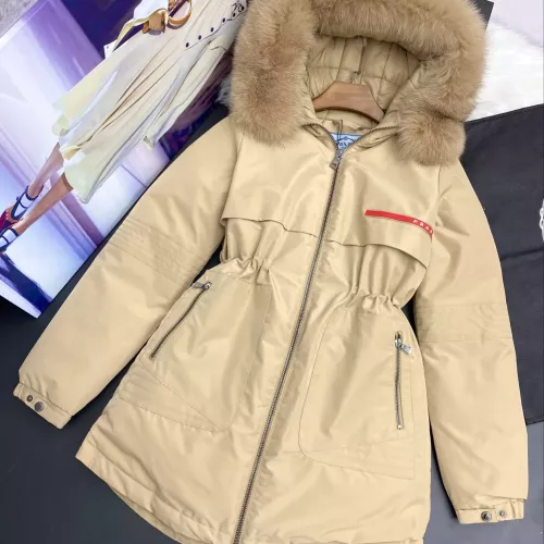 Cheap Prada Down Feather Coat Long Sleeved For Women #1380224 Replica Wholesale [$247.93 USD] [ITEM#1380224] on Replica Prada Down Feather Coat
