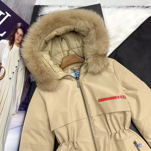 Cheap Prada Down Feather Coat Long Sleeved For Women #1380224 Replica Wholesale [$247.93 USD] [ITEM#1380224] on Replica Prada Down Feather Coat
