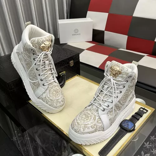 Cheap Versace High Tops Shoes For Men #1380515 Replica Wholesale [$88.00 USD] [ITEM#1380515] on Replica Versace High Tops Shoes