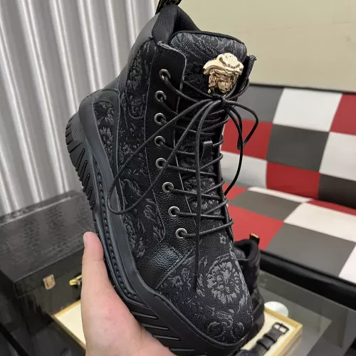 Cheap Versace High Tops Shoes For Men #1380516 Replica Wholesale [$88.00 USD] [ITEM#1380516] on Replica Versace High Tops Shoes