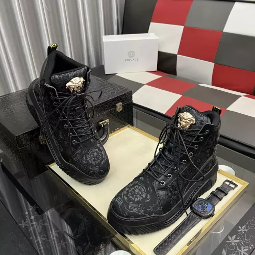 Cheap Versace High Tops Shoes For Men #1380516 Replica Wholesale [$88.00 USD] [ITEM#1380516] on Replica Versace High Tops Shoes