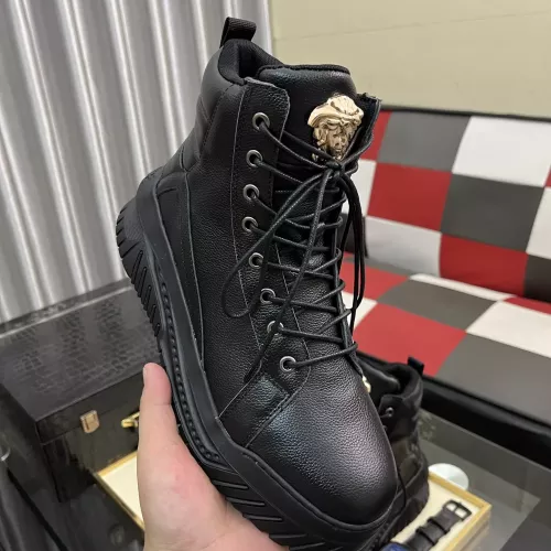 Cheap Versace High Tops Shoes For Men #1380519 Replica Wholesale [$88.00 USD] [ITEM#1380519] on Replica Versace High Tops Shoes