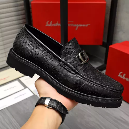 Cheap Salvatore Ferragamo Leather Shoes For Men #1380544 Replica Wholesale [$98.00 USD] [ITEM#1380544] on Replica Salvatore Ferragamo Leather Shoes