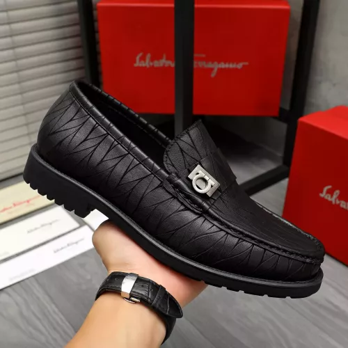 Cheap Salvatore Ferragamo Leather Shoes For Men #1380546 Replica Wholesale [$98.00 USD] [ITEM#1380546] on Replica Salvatore Ferragamo Leather Shoes