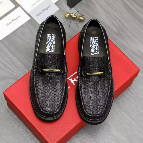Cheap Salvatore Ferragamo Leather Shoes For Men #1380547 Replica Wholesale [$98.00 USD] [ITEM#1380547] on Replica Salvatore Ferragamo Leather Shoes