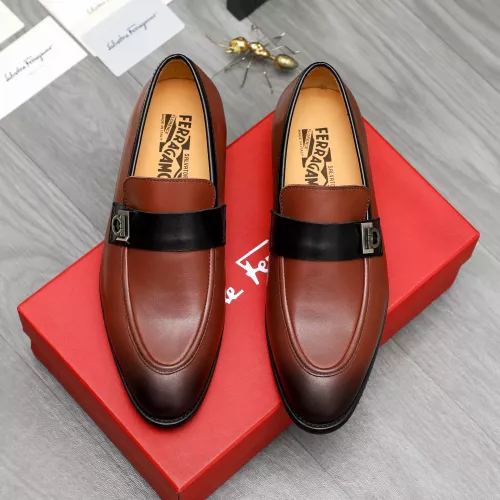 Cheap Salvatore Ferragamo Leather Shoes For Men #1380554 Replica Wholesale [$88.00 USD] [ITEM#1380554] on Replica Salvatore Ferragamo Leather Shoes