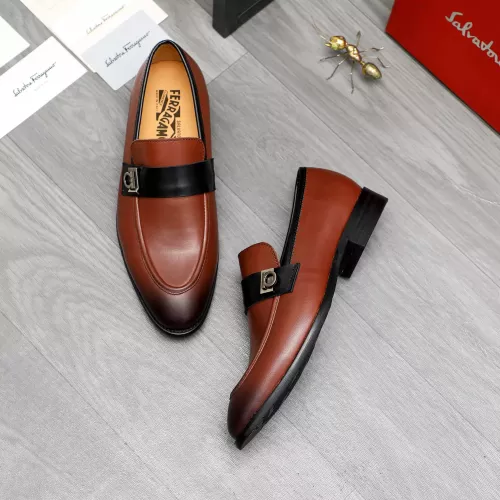 Cheap Salvatore Ferragamo Leather Shoes For Men #1380554 Replica Wholesale [$88.00 USD] [ITEM#1380554] on Replica Salvatore Ferragamo Leather Shoes