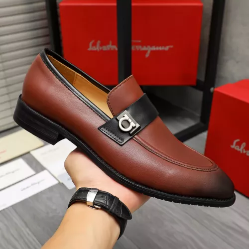 Cheap Salvatore Ferragamo Leather Shoes For Men #1380554 Replica Wholesale [$88.00 USD] [ITEM#1380554] on Replica Salvatore Ferragamo Leather Shoes
