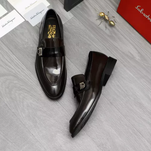 Cheap Salvatore Ferragamo Leather Shoes For Men #1380557 Replica Wholesale [$88.00 USD] [ITEM#1380557] on Replica Salvatore Ferragamo Leather Shoes