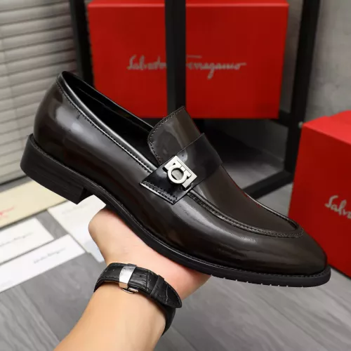 Cheap Salvatore Ferragamo Leather Shoes For Men #1380557 Replica Wholesale [$88.00 USD] [ITEM#1380557] on Replica Salvatore Ferragamo Leather Shoes