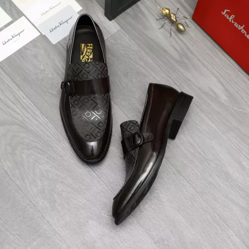 Cheap Salvatore Ferragamo Leather Shoes For Men #1380559 Replica Wholesale [$88.00 USD] [ITEM#1380559] on Replica Salvatore Ferragamo Leather Shoes