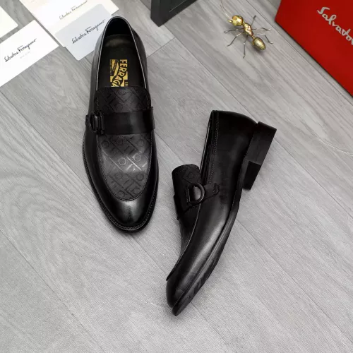 Cheap Salvatore Ferragamo Leather Shoes For Men #1380561 Replica Wholesale [$88.00 USD] [ITEM#1380561] on Replica Salvatore Ferragamo Leather Shoes