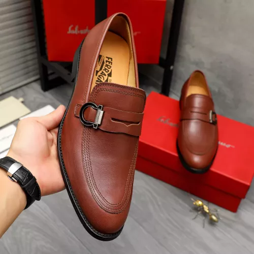 Cheap Salvatore Ferragamo Leather Shoes For Men #1380564 Replica Wholesale [$88.00 USD] [ITEM#1380564] on Replica Salvatore Ferragamo Leather Shoes