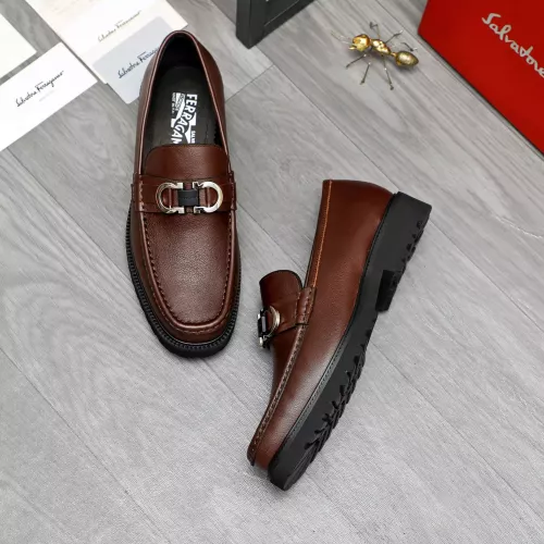 Cheap Salvatore Ferragamo Leather Shoes For Men #1380579 Replica Wholesale [$100.00 USD] [ITEM#1380579] on Replica Salvatore Ferragamo Leather Shoes