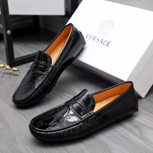 Cheap Versace Leather Shoes For Men #1380604 Replica Wholesale [$76.00 USD] [ITEM#1380604] on Replica Versace Leather Shoes