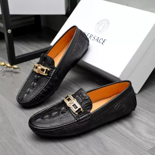 Cheap Versace Leather Shoes For Men #1380607 Replica Wholesale [$76.00 USD] [ITEM#1380607] on Replica Versace Leather Shoes