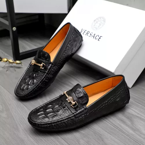 Cheap Versace Leather Shoes For Men #1380608 Replica Wholesale [$76.00 USD] [ITEM#1380608] on Replica Versace Leather Shoes