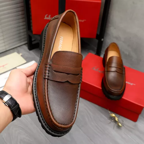 Cheap Salvatore Ferragamo Leather Shoes For Men #1380640 Replica Wholesale [$85.00 USD] [ITEM#1380640] on Replica Salvatore Ferragamo Leather Shoes