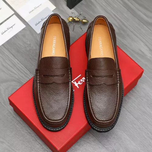 Cheap Salvatore Ferragamo Leather Shoes For Men #1380641 Replica Wholesale [$85.00 USD] [ITEM#1380641] on Replica Salvatore Ferragamo Leather Shoes