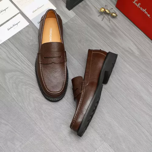 Cheap Salvatore Ferragamo Leather Shoes For Men #1380641 Replica Wholesale [$85.00 USD] [ITEM#1380641] on Replica Salvatore Ferragamo Leather Shoes