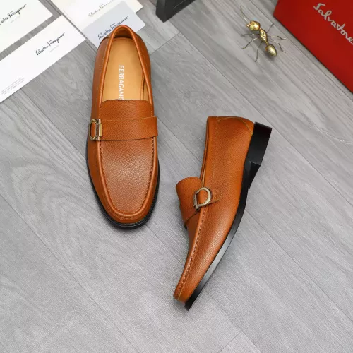 Cheap Salvatore Ferragamo Leather Shoes For Men #1380657 Replica Wholesale [$85.00 USD] [ITEM#1380657] on Replica Salvatore Ferragamo Leather Shoes